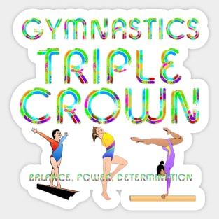 Gymnastics Triple Crown Sticker